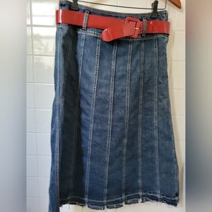 Denim Knee-length skirt